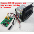 ICT bill acceptor Pulse output coin acceptor interface for kiosk machine